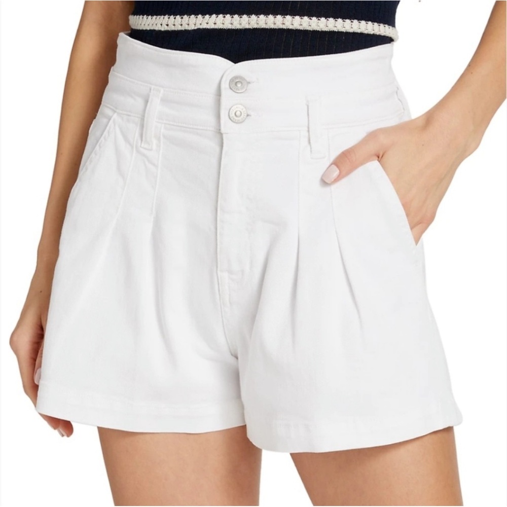 Veronica Beard Wide Leg Jaylen Short in White